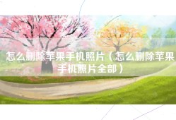 怎么删除苹果手机照片（怎么删除苹果手机照片全部）