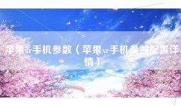 苹果xr手机参数（苹果xr手机参数配置详情）