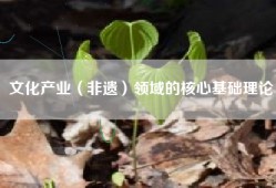 文化产业（非遗）领域的核心基础理论