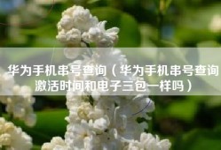 华为手机串号查询（华为手机串号查询激活时间和电子三包一样吗）