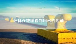 怎样在地图看到自己的店铺