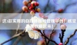 这3款实用的自媒体账号管理平台！感觉点赞收藏起来！