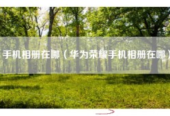 手机相册在哪（华为荣耀手机相册在哪）