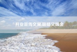 开业宣传文案,吸睛又吸金