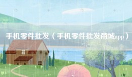 手机零件批发（手机零件批发商城app）