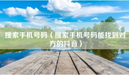 搜索手机号码（搜索手机号码能找到对方的抖音）