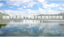 荣耀手机微博（荣耀手机微博如何添加主屏幕图标）