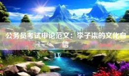 公务员考试申论范文：李子柒的文化自信