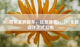 2025首发重磅新车，比亚迪唐L、汉L全新设计正式公布