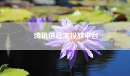 腾讯信息流投放平台
