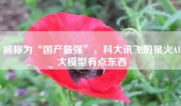 被称为“国产最强”，科大讯飞的星火AI大模型有点东西