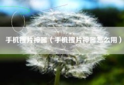 手机搜片神器（手机搜片神器怎么用）
