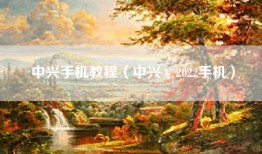 中兴手机教程（中兴ⅴ2022手机）