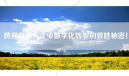跨界收益：企业数字化转型的致胜秘密！