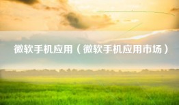 微软手机应用(微软手机应用市场)