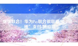 强强联合！华为Pay联合银联推出“碰一碰”支付-博应用