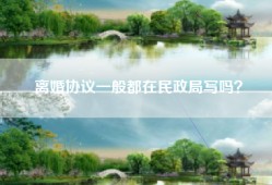 离婚协议一般都在民政局写吗？