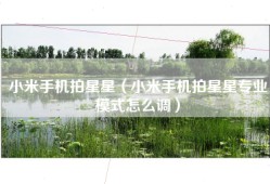 小米手机拍星星（小米手机拍星星专业模式怎么调）