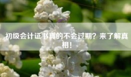 初级会计证书真的不会过期？来了解真相！