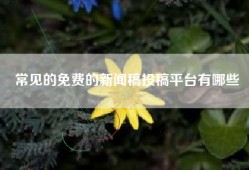 常见的免费的新闻稿投稿平台有哪些