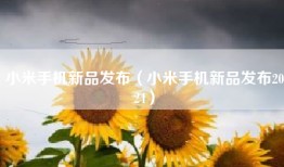 小米手机新品发布（小米手机新品发布2024）