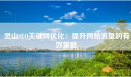 灵山SEO关键词优化：提升网站流量的有效策略