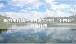 听六里坪镇三位养殖大户的“十四五”致富计划