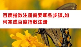 百度指数注册需要哪些步骤,如何完成百度指数注册