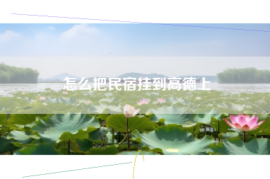 怎么把民宿挂到高德上