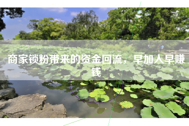 商家锁粉带来的资金回流,早加入早赚钱