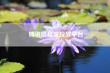 腾讯信息流投放平台